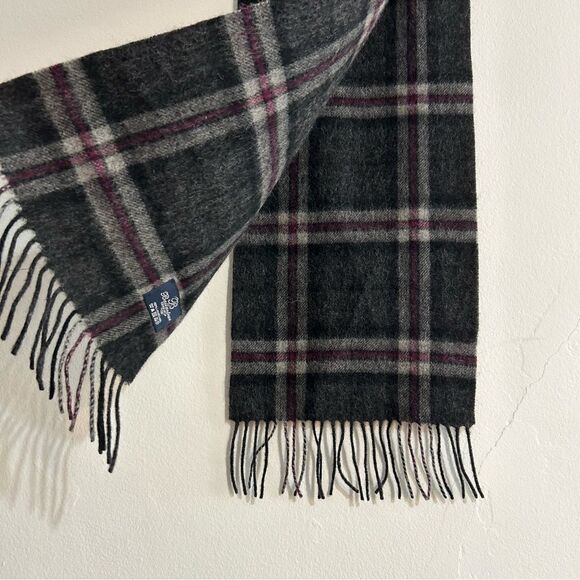 Ballantrae Edinburgh Plaid Lambswool Rectangular Scarf Classic Timeless Preppy - Picture 4 of 6